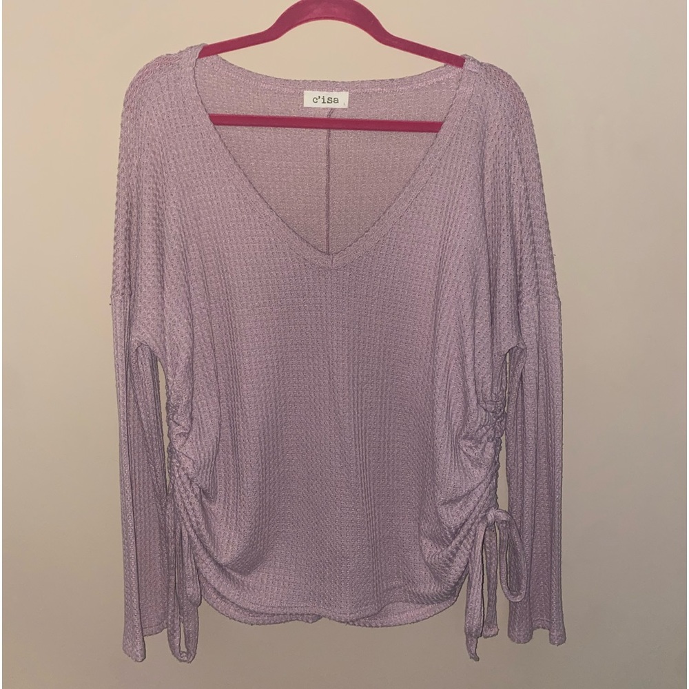 Cisa side ruched tied long sleeve